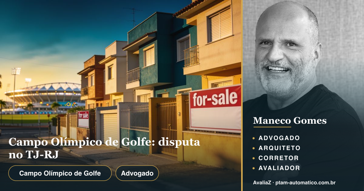 Campo Olímpico de Golfe: disputa no TJ-RJ — análise de Maneco Gomes (advogado, arquiteto, corretor e avaliador CNAI)