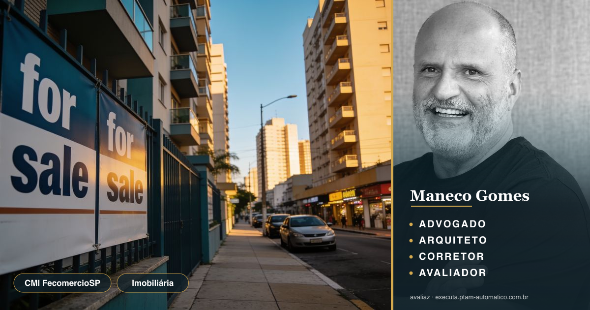 CMI FecomercioSP: o que muda pro mercado imobiliário — análise de Maneco Gomes (advogado, arquiteto, corretor e avaliador CNAI)