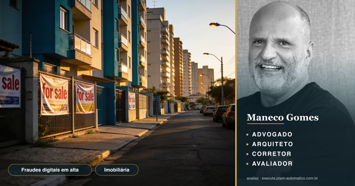 Fraudes digitais em alta: proteja sua imobiliária já — análise de Maneco Gomes (advogado, arquiteto, corretor e avaliador CNAI)
