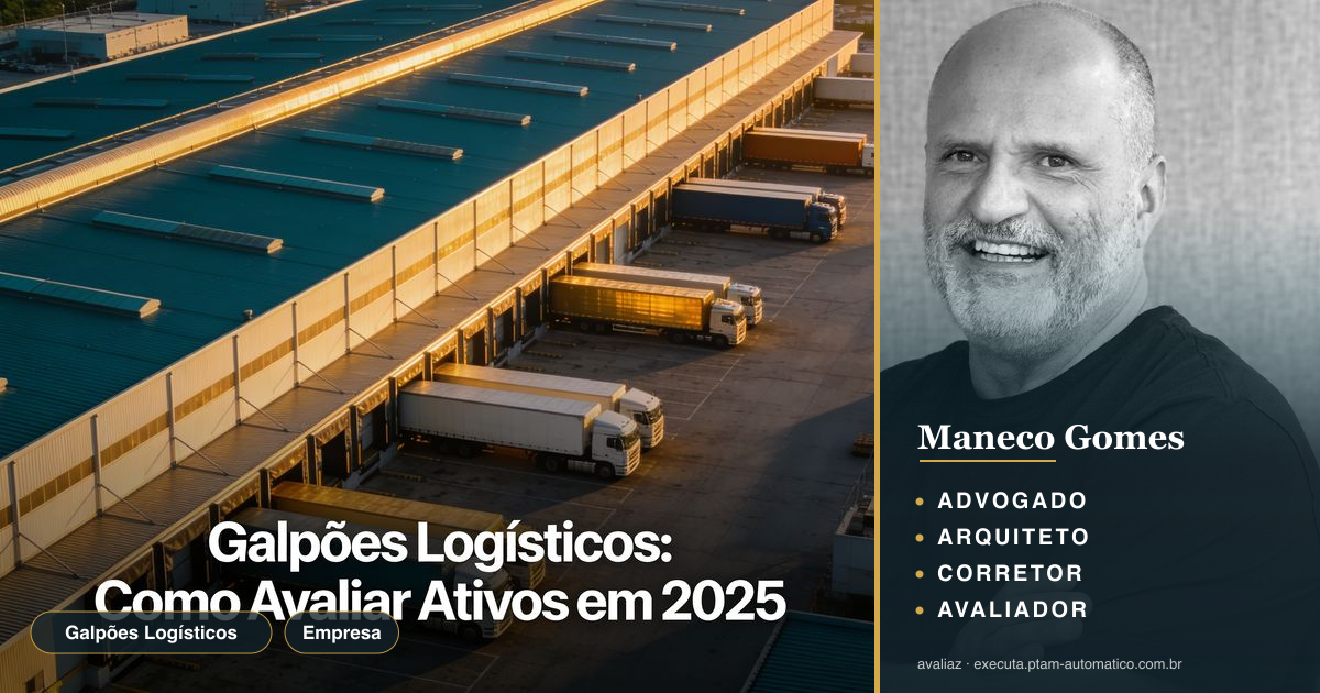 Galpões Logísticos: Como Avaliar Ativos em 2025 — análise de Maneco Gomes (advogado, arquiteto, corretor e avaliador CNAI)