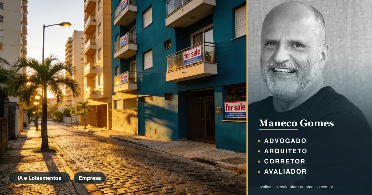 IA e Loteamentos: SECOVI-SP debate soluções urbanas — análise de Maneco Gomes (advogado, arquiteto, corretor e avaliador CNAI)