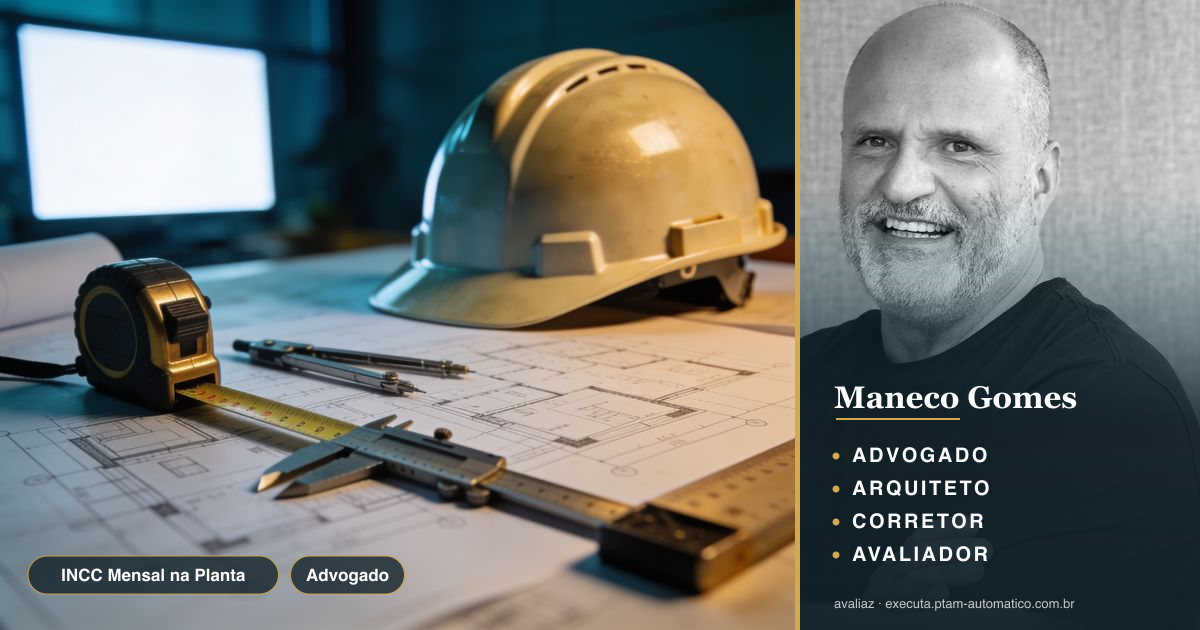 INCC Mensal na Planta: Armadilha Contratual Invisível — análise de Maneco Gomes (advogado, arquiteto, corretor e avaliador CNAI)