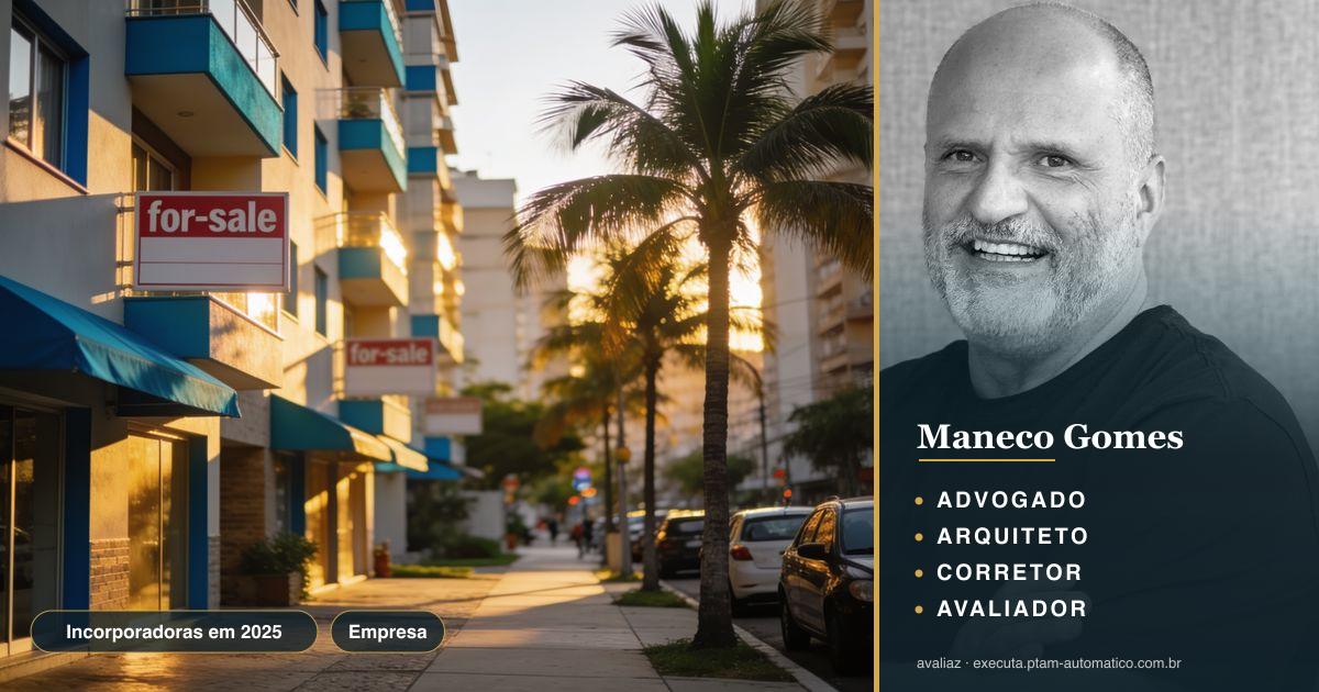 Incorporadoras em 2025: cautela e caixa sob juros altos — análise de Maneco Gomes (advogado, arquiteto, corretor e avaliador CNAI)