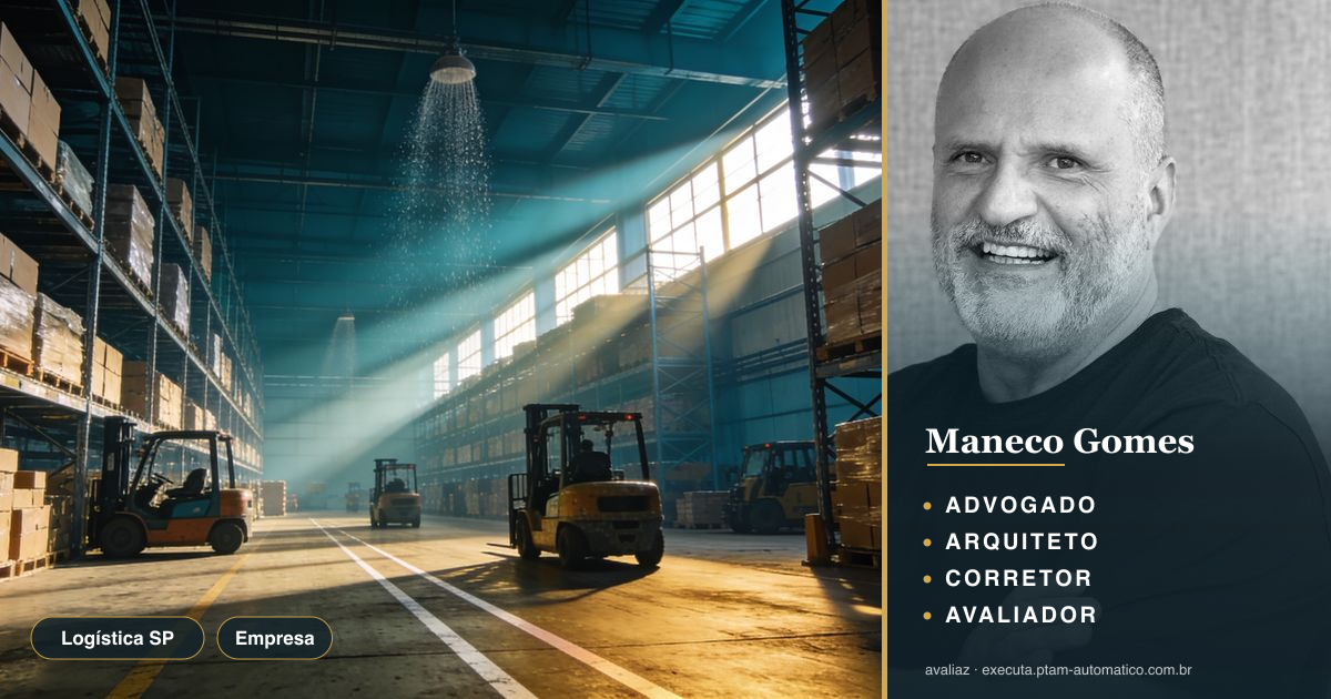 Logística SP: vacância e absorção no 1T26 — análise de Maneco Gomes (advogado, arquiteto, corretor e avaliador CNAI)