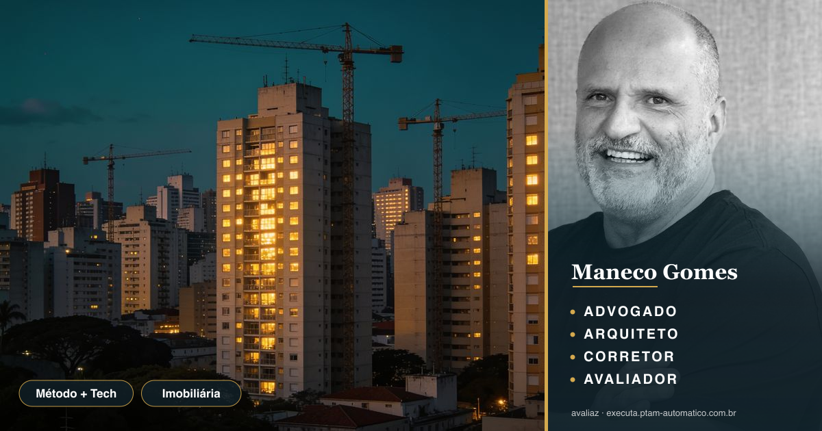 Método + Tech: o que separa imobiliárias que crescem — análise de Maneco Gomes (advogado, arquiteto, corretor e avaliador CNAI)