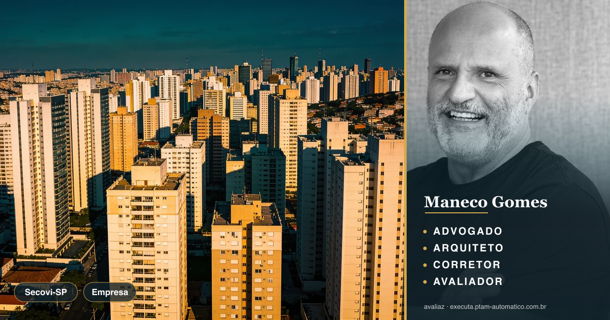 Secovi-SP: Indicadores Imobiliários Q1 — Dados e Métodos NBR — análise de Maneco Gomes (advogado, arquiteto, corretor e avaliador CNAI)