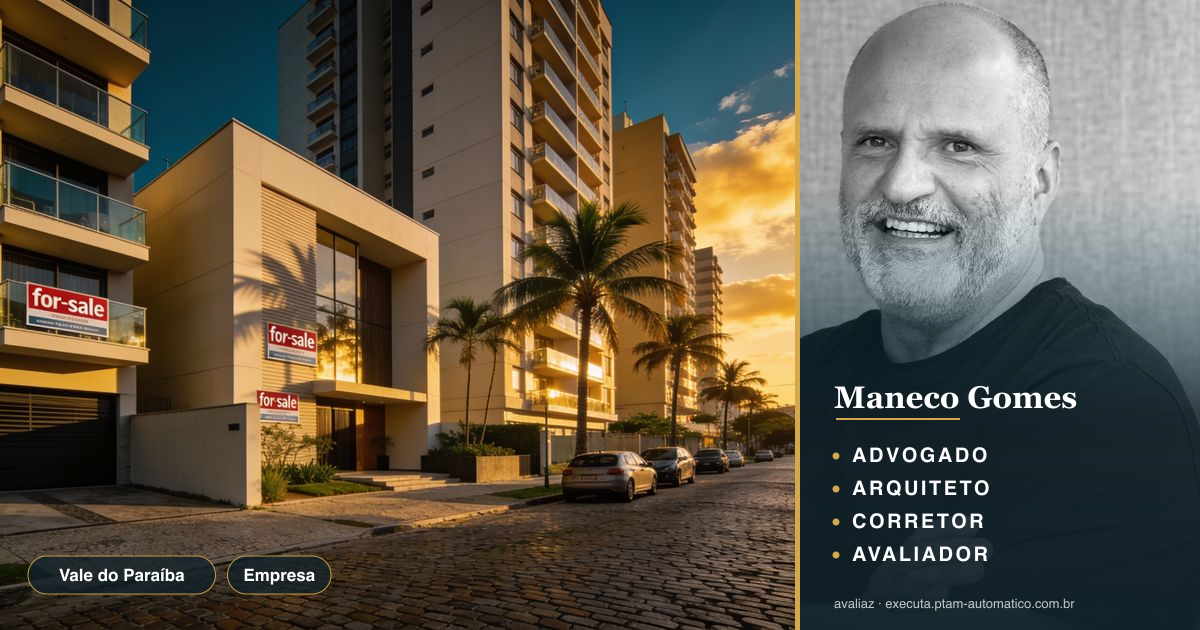 Vale do Paraíba: alta imobiliária em 2026 — como avaliar — análise de Maneco Gomes (advogado, arquiteto, corretor e avaliador CNAI)