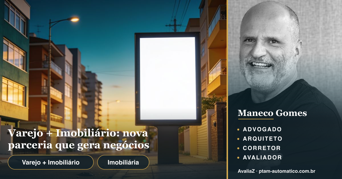 Varejo + Imobiliário: nova parceria que gera negócios — análise de Maneco Gomes (advogado, arquiteto, corretor e avaliador CNAI)